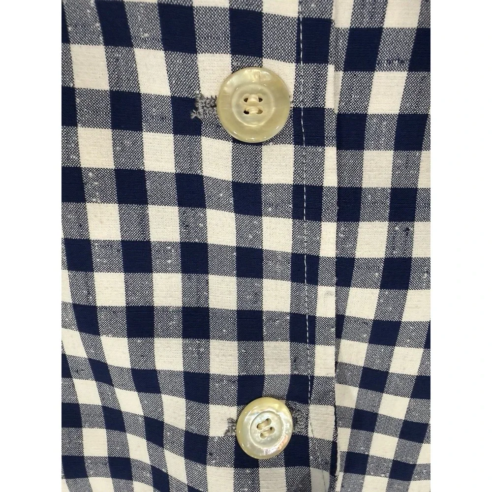 1950s Blazer Mens Navy Blue White Gingham Check Sport Coat Jacket Embassy Row 40